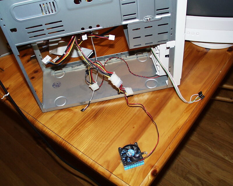 Checking the CPU fan on the old system