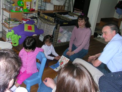 Mia with Anna, Pauline, and Grand Pop