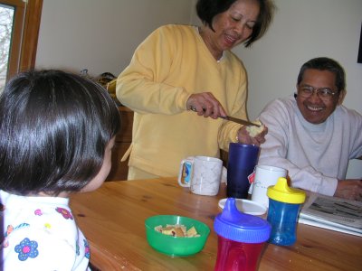 Mia with Grand Parents