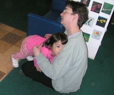 A hug at day care with Mom