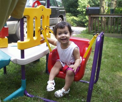Mia on the swing