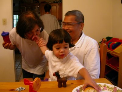 Mia with Grand Mom and Grand Dad