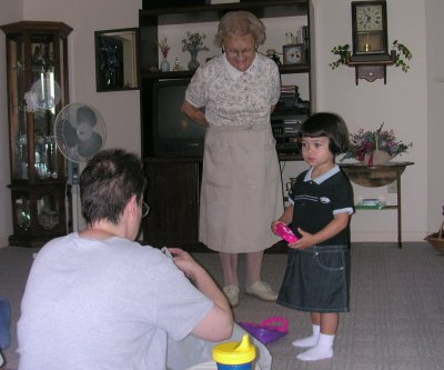 Mia, Jenn, and Great Grandmom