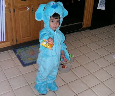 Mia as Blue (from Blue's Clues)