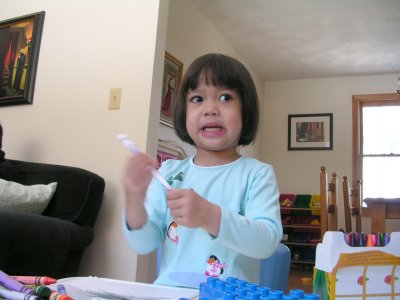 Mia at the drawing table