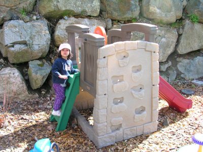 Mia on her slide