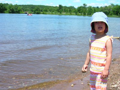 Mia at the lake