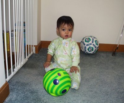Mia with her Wiggly Giggly Ball
