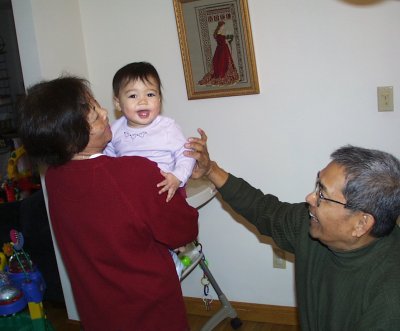 Mia, Grandma, and Granddad