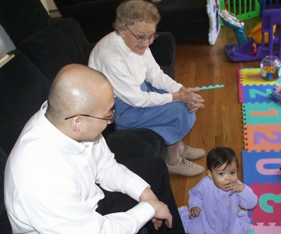 My brother Ron and Gram with Mia