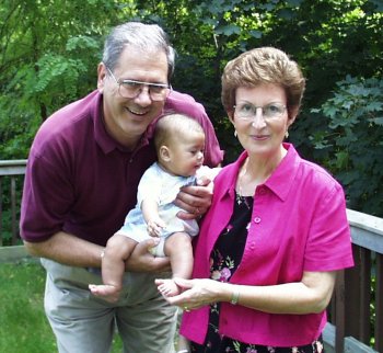 Mia with Grandma and Larry