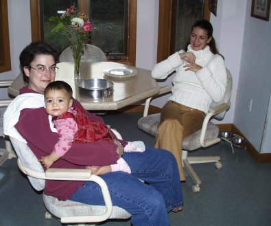 Mia, with Mom and Toni (Thanksgiving 2001)