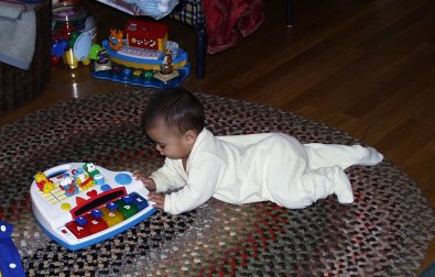 Mia at her piano