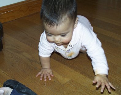 Mia about to get my toe