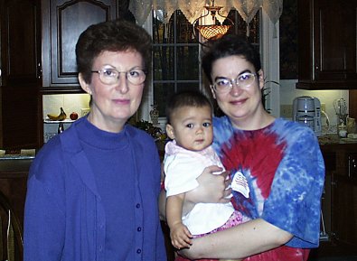 Mia with Jenn and Grandma