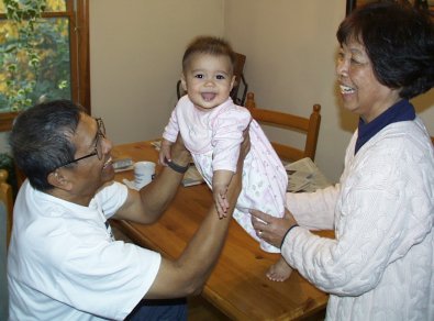 Mia with Grandparents Umali