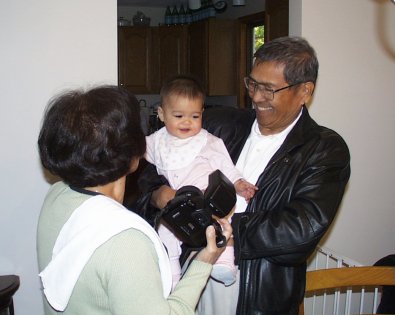 Mia with Grandparents Umali