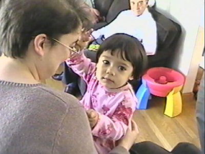 Mia and Mom (with Grandpop)