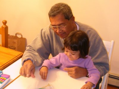 Mia with Lolo